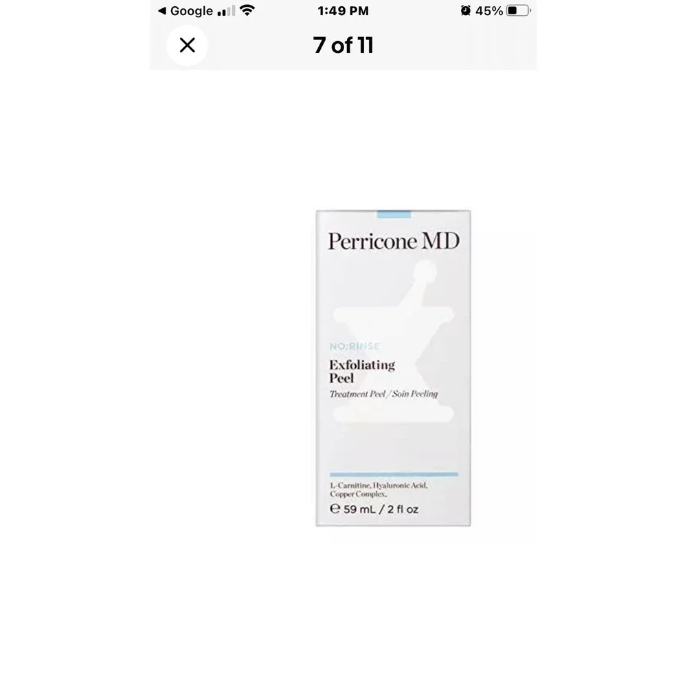 Perricone MD No Rinse Exfoliating Peel Liquid 2oz New Boxed
